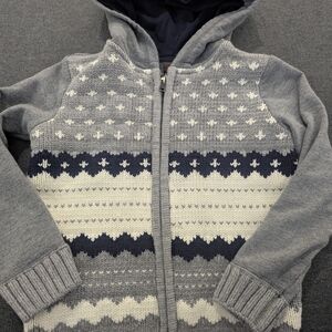 Tea Collection Fair Isle Sweater Zip Hoodie
